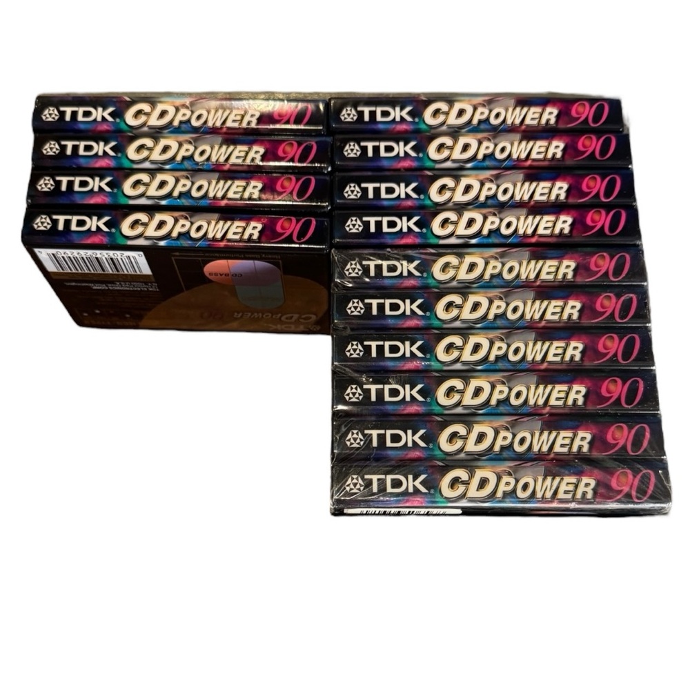 TDK CD Power High Bias 90 Minutes Blank Audio Cassette PWR-90 New Sealed 3 PACK